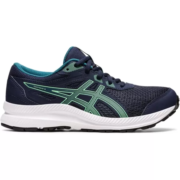 imageASICS Kids Contend 8 Grade School Running ShoesMidnightNew Leaf