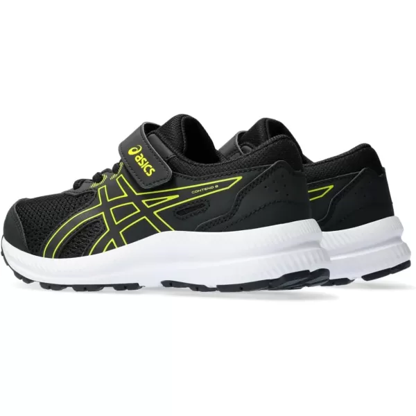 imageASICS Kids Contend 8 PreSchool Running ShoesBlackBright Yellow