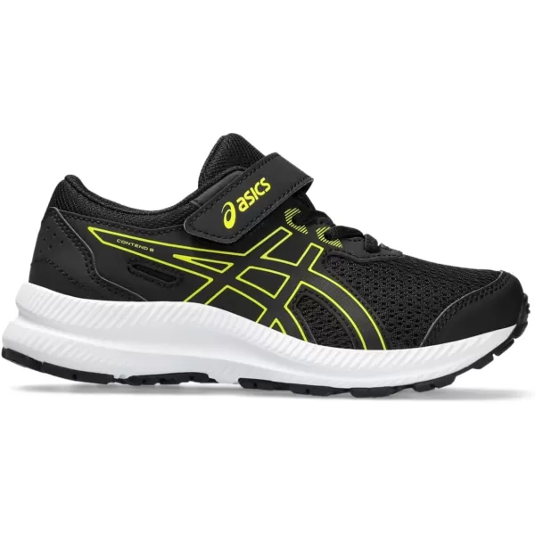 imageASICS Kids Contend 8 PreSchool Running ShoesBlackBright Yellow