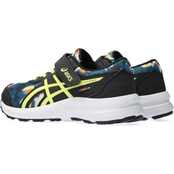 imageASICS Kids Contend 8 PreSchool Running ShoesBlackGlow Yellow