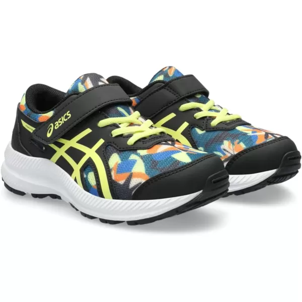 imageASICS Kids Contend 8 PreSchool Running ShoesBlackGlow Yellow