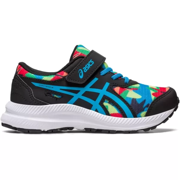 imageASICS Kids Contend 8 PreSchool Running ShoesBlackIsland Blue