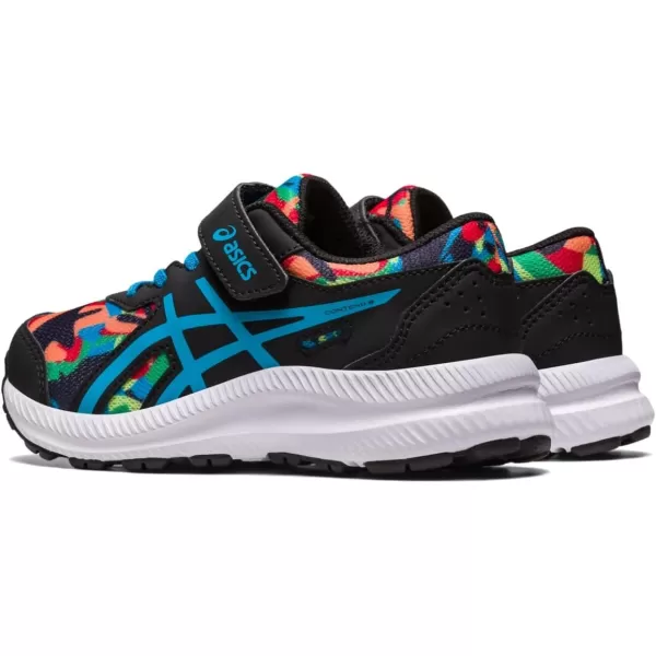 imageASICS Kids Contend 8 PreSchool Running ShoesBlackIsland Blue