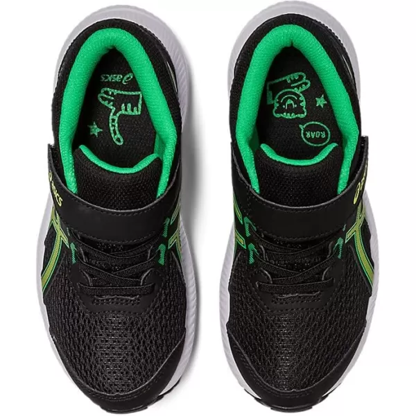 imageASICS Kids Contend 8 PreSchool Running ShoesBlackLime Zest