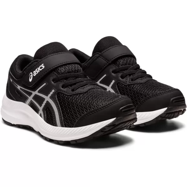 imageASICS Kids Contend 8 PreSchool Running ShoesBlackWhite