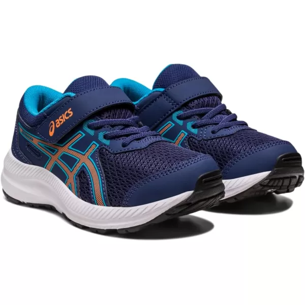 imageASICS Kids Contend 8 PreSchool Running ShoesIndigo BlueSun Peach
