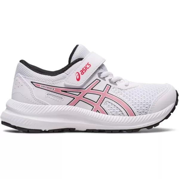 imageASICS Kids Contend 8 PreSchool Running ShoesWhiteElectric Red