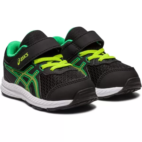 imageASICS Kids Contend 8 Toddler Running ShoesBlackLime Zest