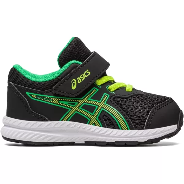 imageASICS Kids Contend 8 Toddler Running ShoesBlackLime Zest