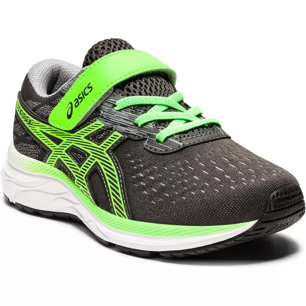 imageASICS Kids Gel Excite 7 PreSchool Runnnig ShoeGraphite GreyGreen Gecko