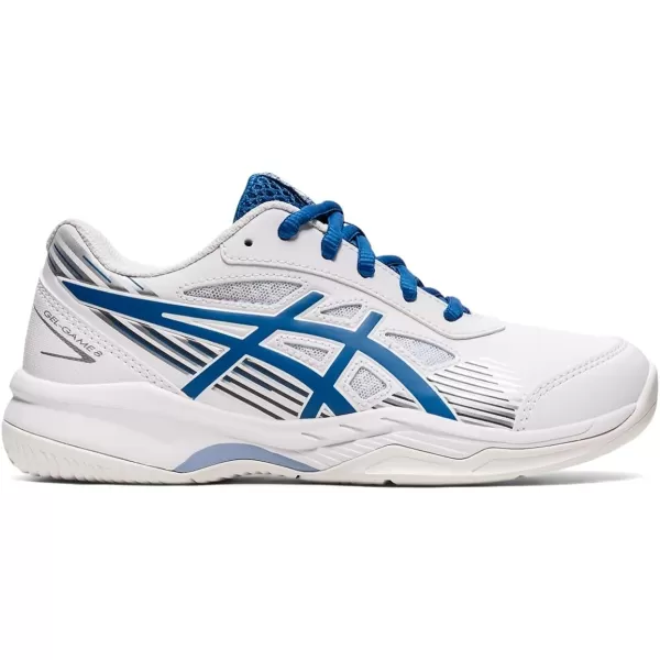 imageASICS Kids GelGame 8 Grade School Tennis ShoesWhiteLake Drive