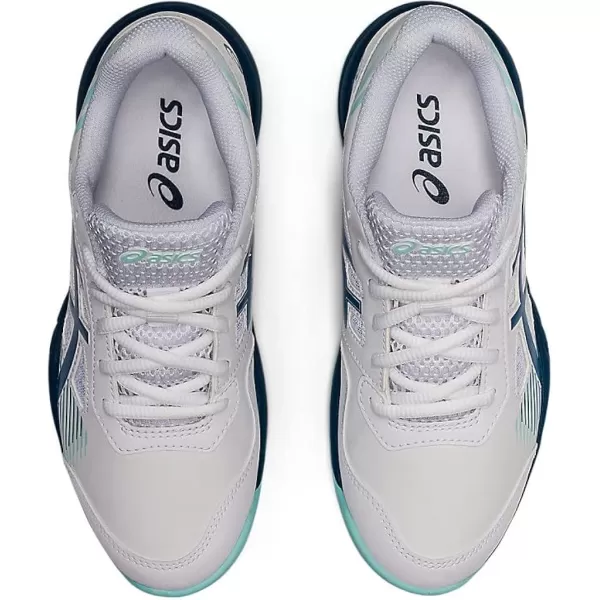 imageASICS Kids GelGame 8 Grade School Tennis ShoesWhiteLight Indigo