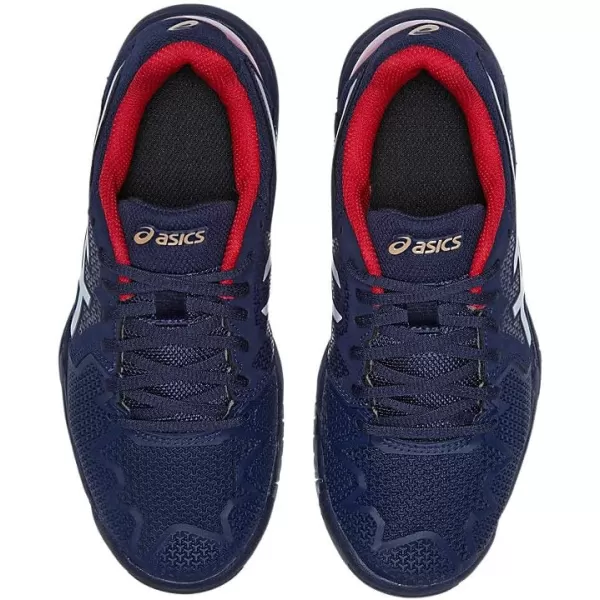 imageASICS Kids GelResolution 8 Grade School Tennis ShoePeacoatClassic Red