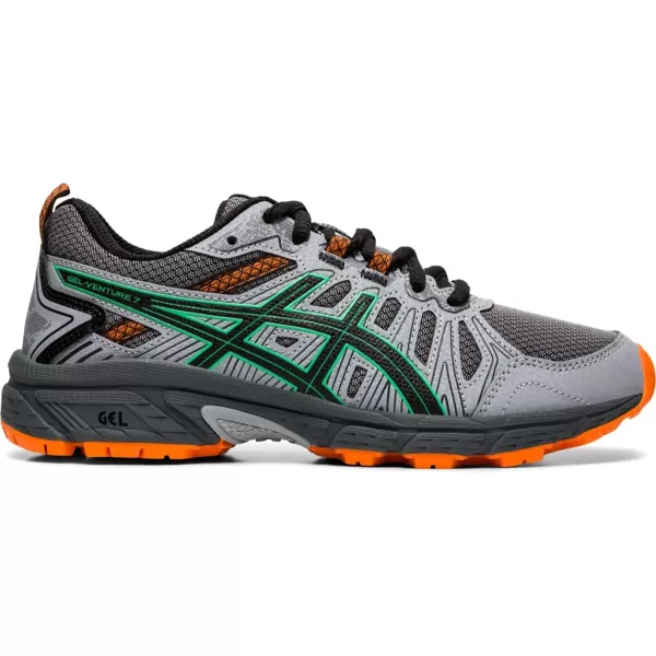 imageASICS Kids GelVenture 7 Grade School Running ShoesCarrier GreyCilantro