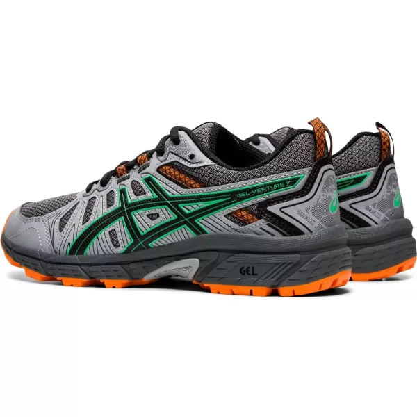 imageASICS Kids GelVenture 7 Grade School Running ShoesCarrier GreyCilantro