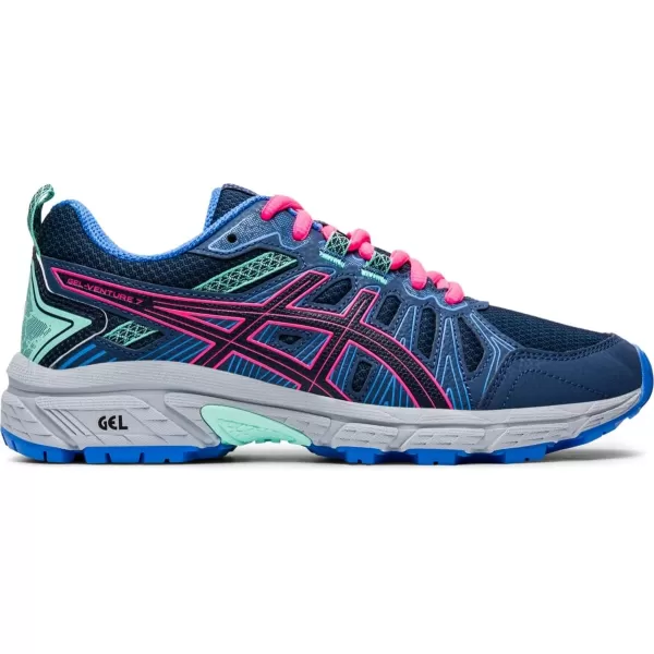 imageASICS Kids GelVenture 7 Grade School Running ShoesPeacoatHot Pink