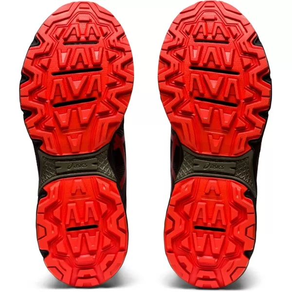 imageASICS Kids GelVenture 8 Grade School Running ShoesBlackCherry Tomato