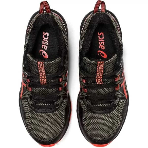 imageASICS Kids GelVenture 8 Grade School Running ShoesBlackCherry Tomato