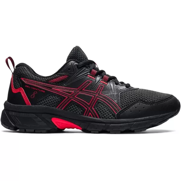 imageASICS Kids GelVenture 8 Grade School Running ShoesBlackElectric Red