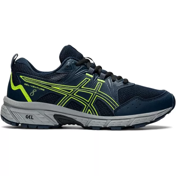 imageASICS Kids GelVenture 8 Grade School Running ShoesFrench BlueHazard Green