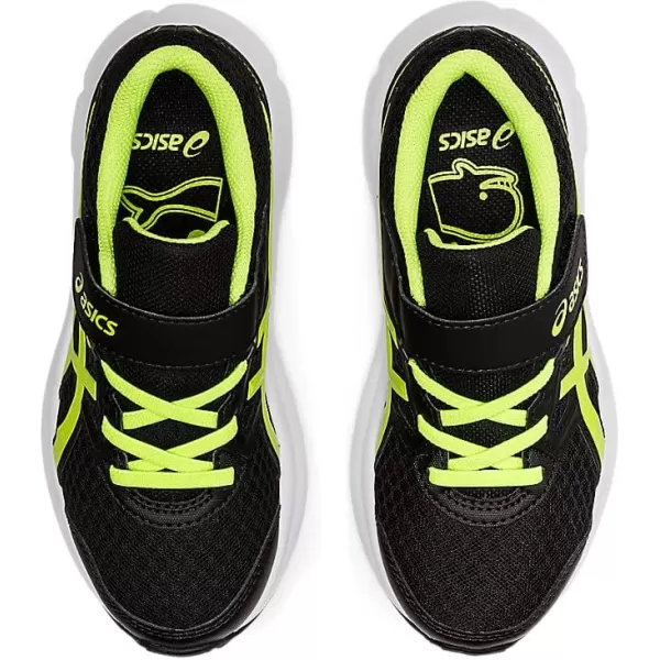 imageASICS Kids JOLT 3 PreSchool Running ShoeBlackHazard Green