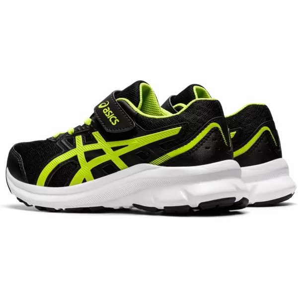 imageASICS Kids JOLT 3 PreSchool Running ShoeBlackHazard Green