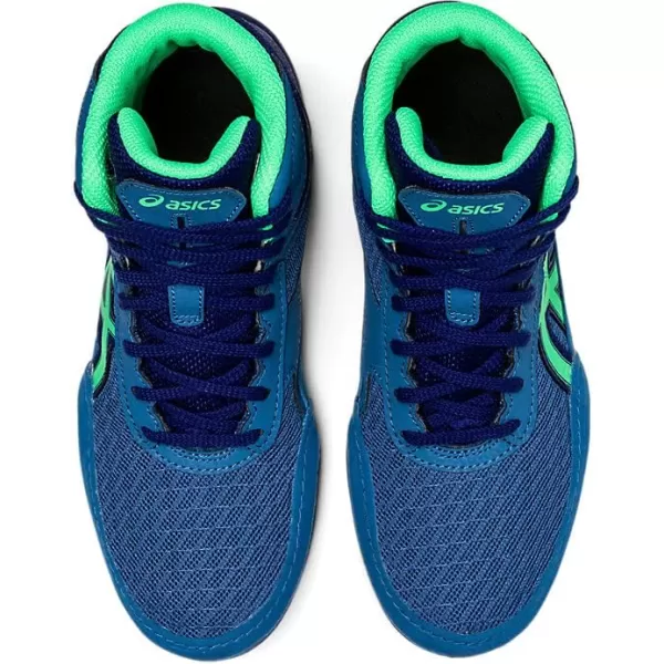 imageASICS Kids Matflex 6 Grade School Wrestling ShoesAzureNew Leaf