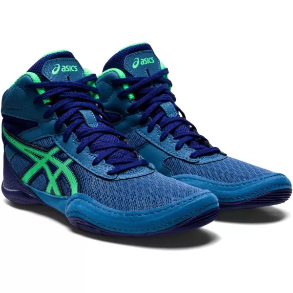 imageASICS Kids Matflex 6 Grade School Wrestling ShoesAzureNew Leaf
