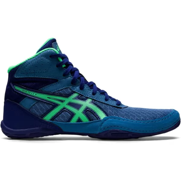 imageASICS Kids Matflex 6 Grade School Wrestling ShoesAzureNew Leaf