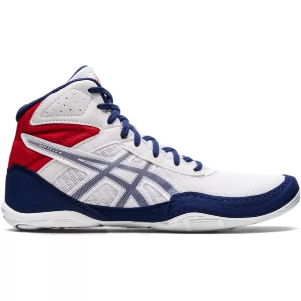 imageASICS Kids Matflex 6 Grade School Wrestling ShoesWhiteDeep Ocean