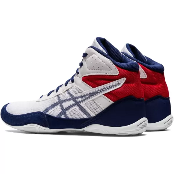 imageASICS Kids Matflex 6 Grade School Wrestling ShoesWhiteDeep Ocean