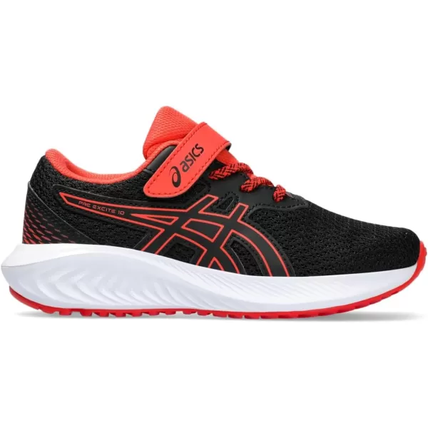 imageASICS Kids PRE Excite 10 PreSchool Running ShoesBlackTrue Red