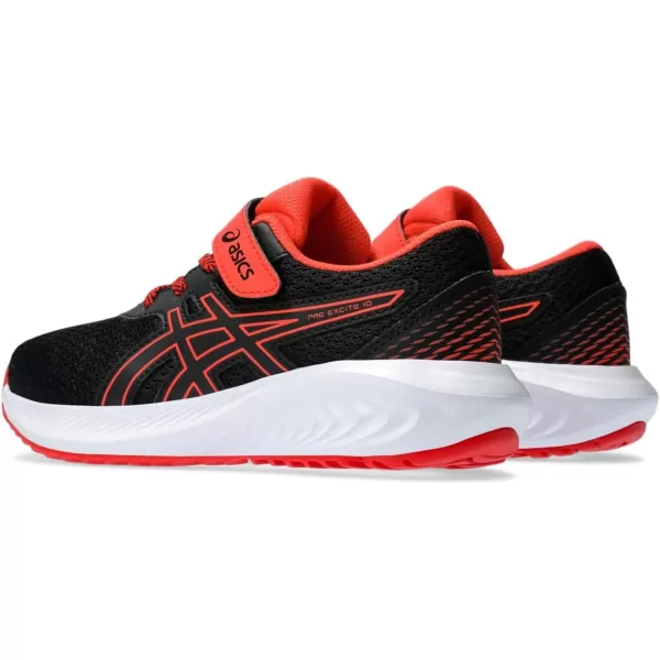 imageASICS Kids PRE Excite 10 PreSchool Running ShoesBlackTrue Red