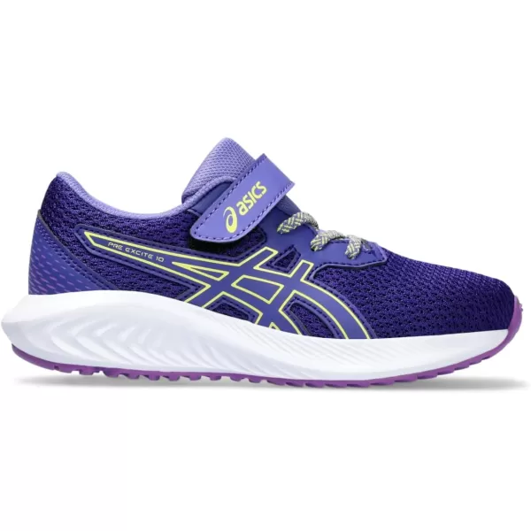 imageASICS Kids PRE Excite 10 PreSchool Running ShoesEggplantGlow Yellow