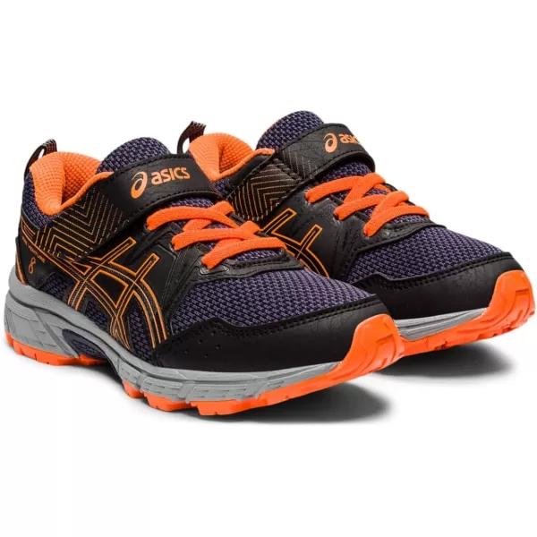 imageASICS Kids PRE Venture 8 PreSchool Running ShoesBlackShocking Orange