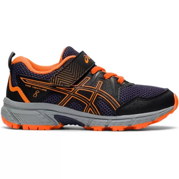 imageASICS Kids PRE Venture 8 PreSchool Running ShoesBlackShocking Orange
