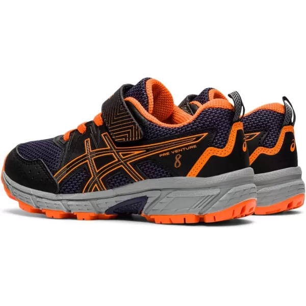 imageASICS Kids PRE Venture 8 PreSchool Running ShoesBlackShocking Orange