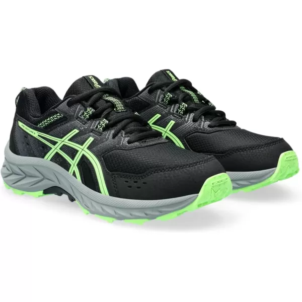 imageASICS Kids PRE Venture 9 Grade School Running ShoesBlackIlluminate Green