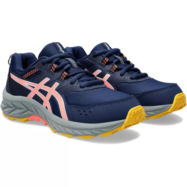 imageASICS Kids PRE Venture 9 Grade School Running ShoesBlue ExpanseSun Coral