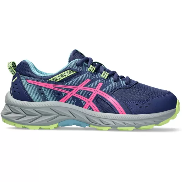 imageASICS Kids PRE Venture 9 Grade School Running ShoesDeep OceanHot Pink