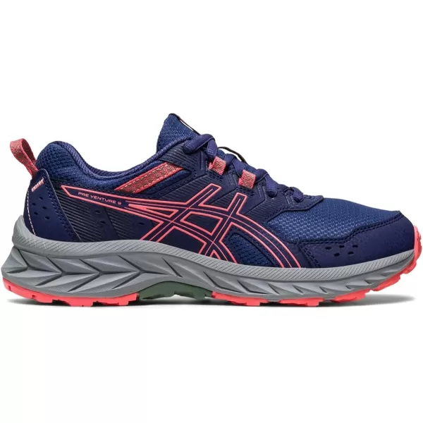 imageASICS Kids PRE Venture 9 Grade School ShoesIndigo BluePapaya
