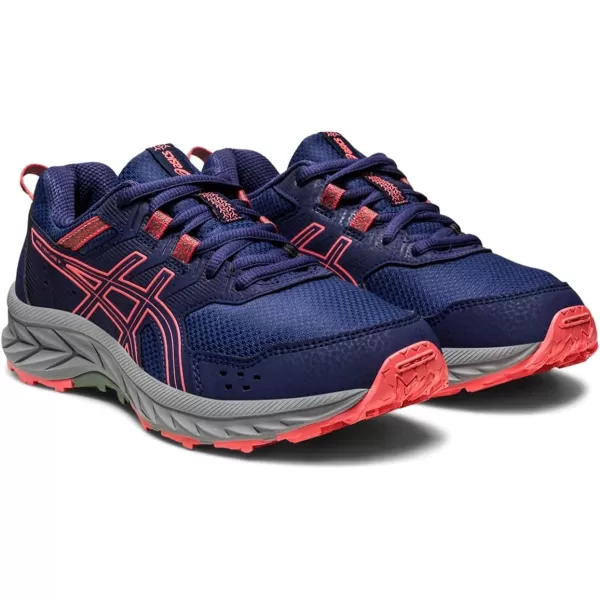 imageASICS Kids PRE Venture 9 Grade School ShoesIndigo BluePapaya