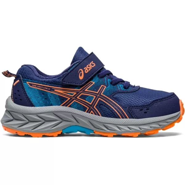 imageASICS Kids PRE Venture 9 PreSchool ShoesIndigo BlueSun Peach
