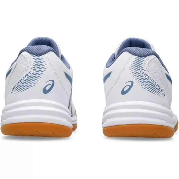 imageASICS Kids Upcourt 5 Grade School Volleyball ShoesWhiteDenim Blue
