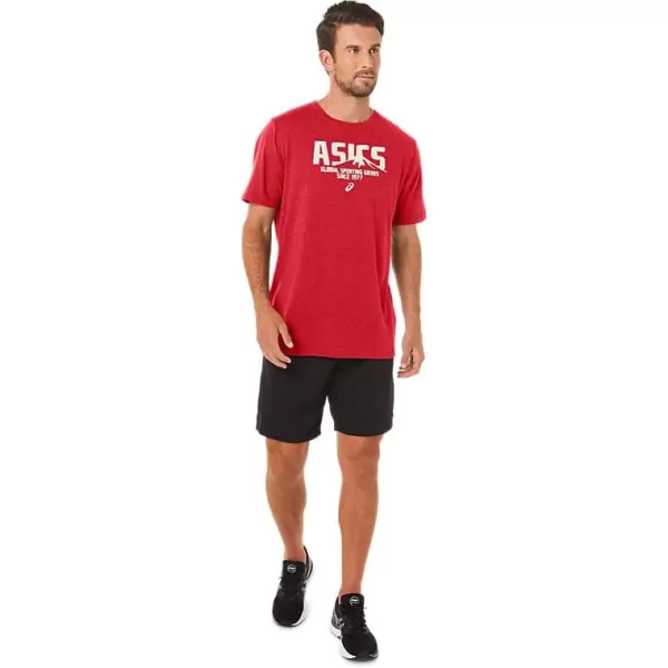 imageASICS Mens 1977 MTN TEE Training ApparelClassic Red Heather