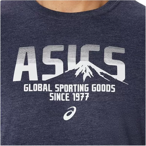 imageASICS Mens 1977 MTN TEE Training ApparelPeacoat Heather