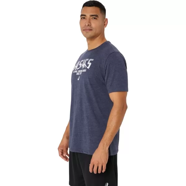 imageASICS Mens 1977 MTN TEE Training ApparelPeacoat Heather