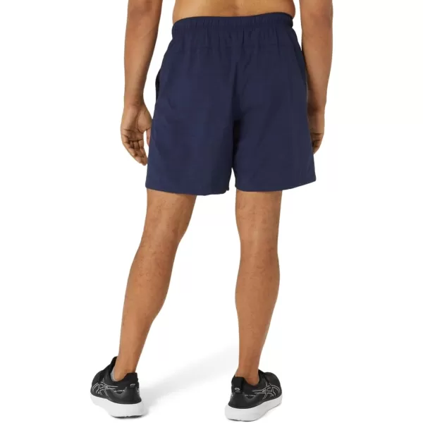 imageASICS Mens 7IN 2 in 1 Short Running ApparelPeacoatRed Snapper