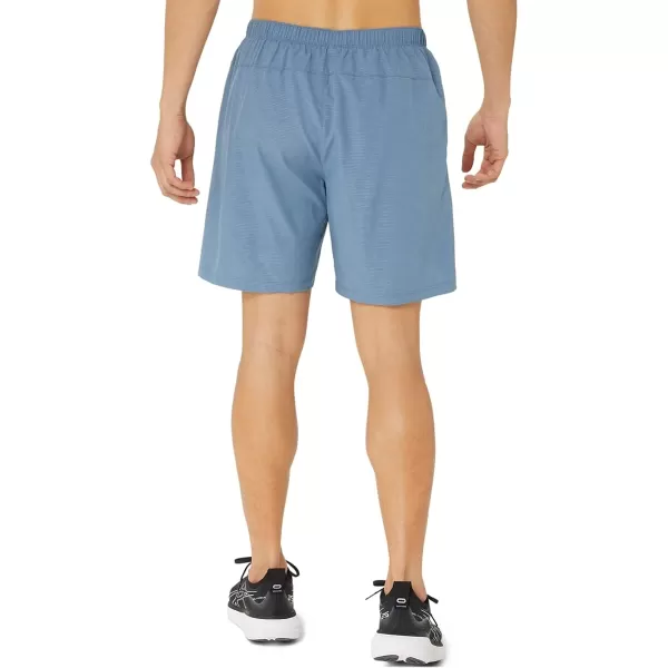 imageASICS Mens 7IN 2 in 1 Short Running ApparelSteel Blue Nagashi Tech