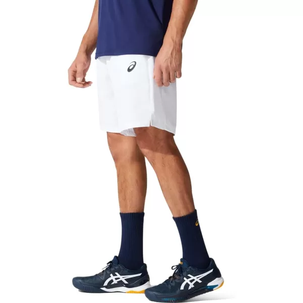 imageASICS Mens 9 Short Tennis ApparelBrilliant White